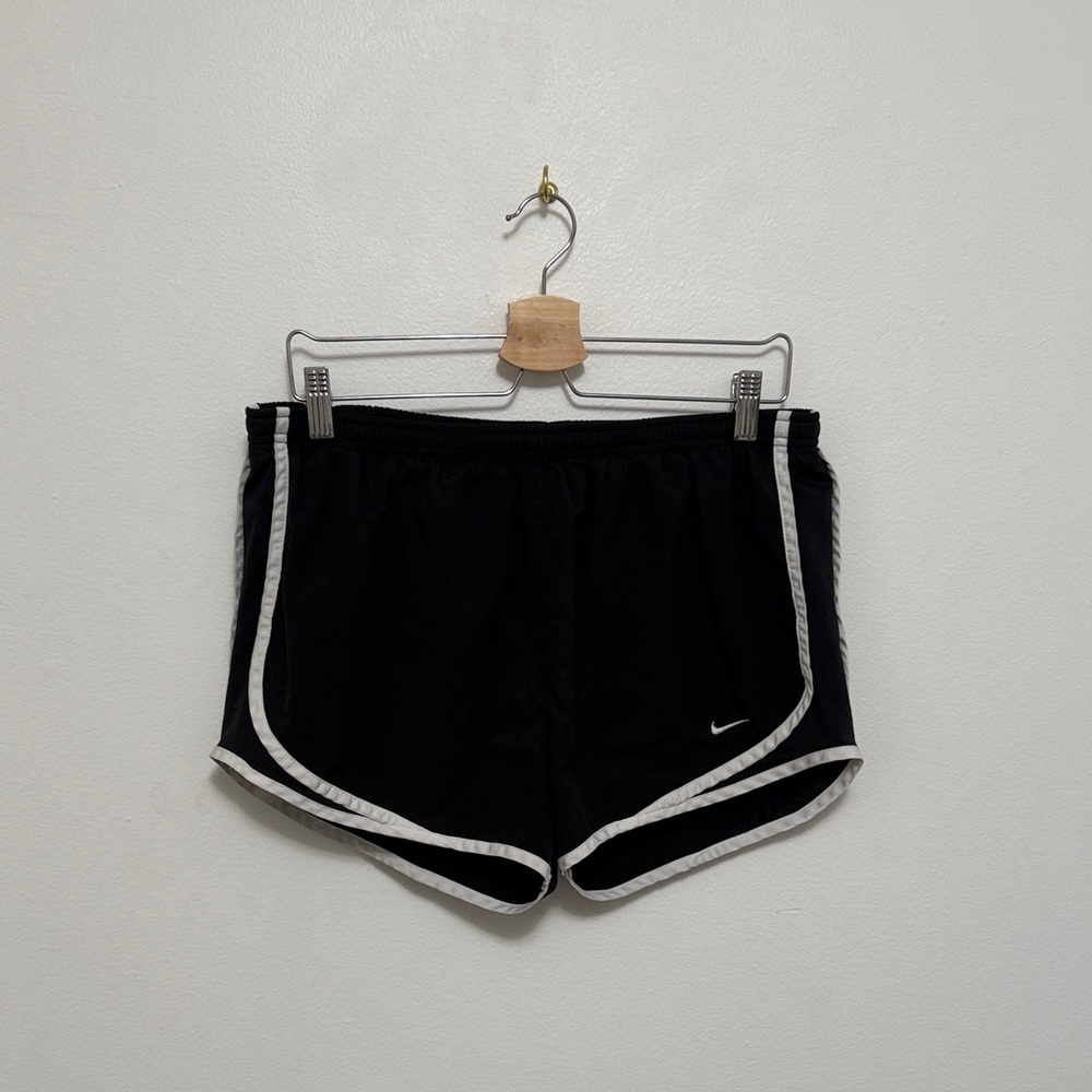 Nike Black Athletic Shorts with White Trim